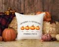 Personalised Family Pumpkin Patch Cushion - Fall Autumn Décor