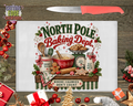 North Pole Baking Dept. – Christmas Glossy Glass Chopping Board – 285 × 200 mm