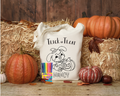 Colour your own trick or treat tote bag - Personalised - Felt pens included - Younger kids
